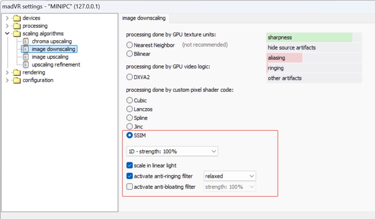madvr-image-downscaling 高级设置教程